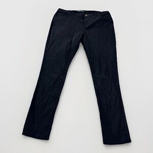 Lauren Ralph Lauren Velour Pants Womens 14 Black Velvet Tracksuit Pockets Y2K